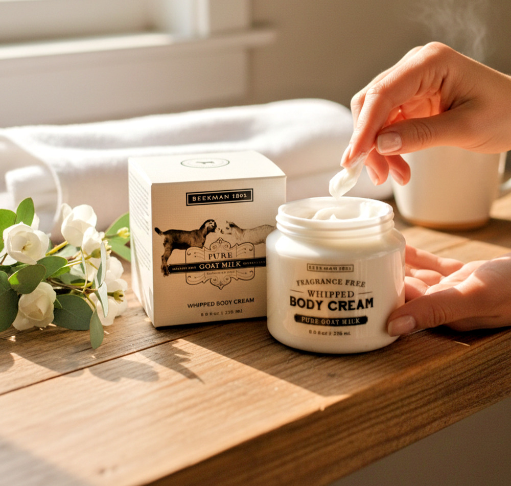 🧴🫧Beekman 1802 Pure Fragrance Free Whipped Body Cream 8 fl. oz. Goat Milk
